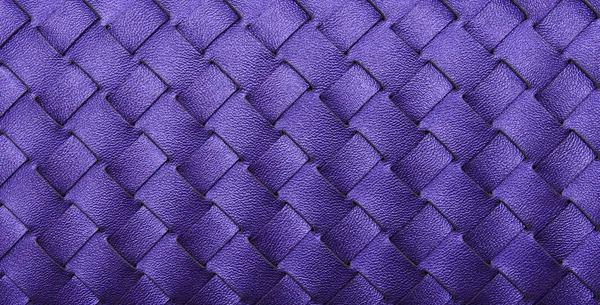 Échantillon Couleur Ultraviolette Cuir Structure Tordue Structure Zigzag Texture Fond — Photo