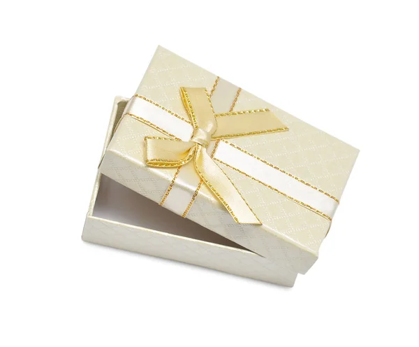 Empty Gift Box Isolated White Background — Stock Photo, Image