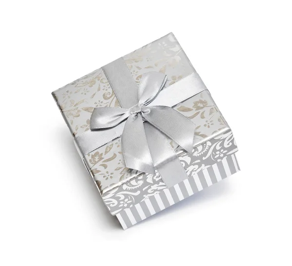 Gift Box Isolated White Background — Stock Photo, Image