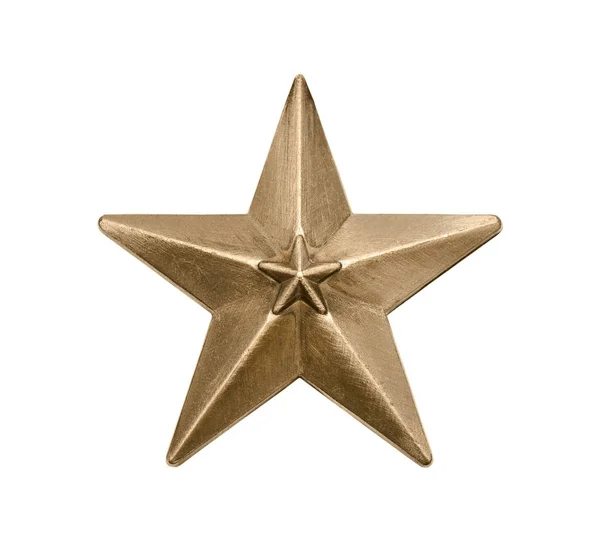 Bronze Star Isolated White Background — Stock Photo, Image