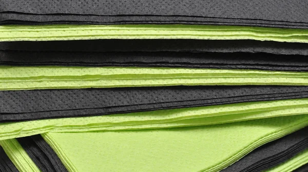 Zwarte Groene Papieren Servet Textuur Achtergrond — Stockfoto