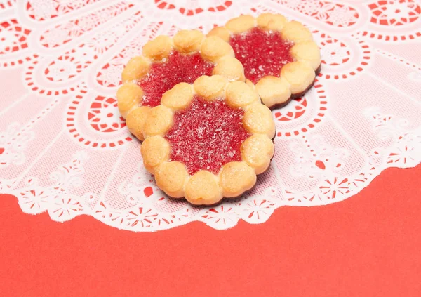 Galletas Mermelada Macro Con Dof Extremadamente Superficial —  Fotos de Stock