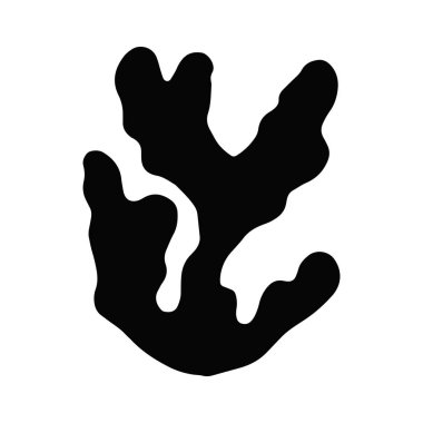 Yosun gıda akvaryum sualtı siluet. derin deniz nesne.