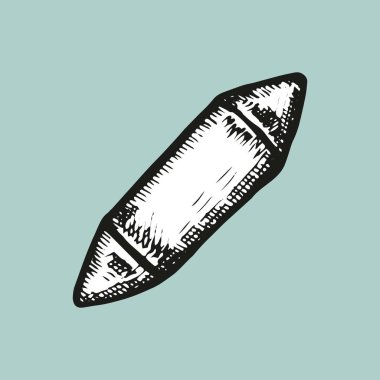 şeker simge vektör kroki üzerinde izole beyaz arka plan.