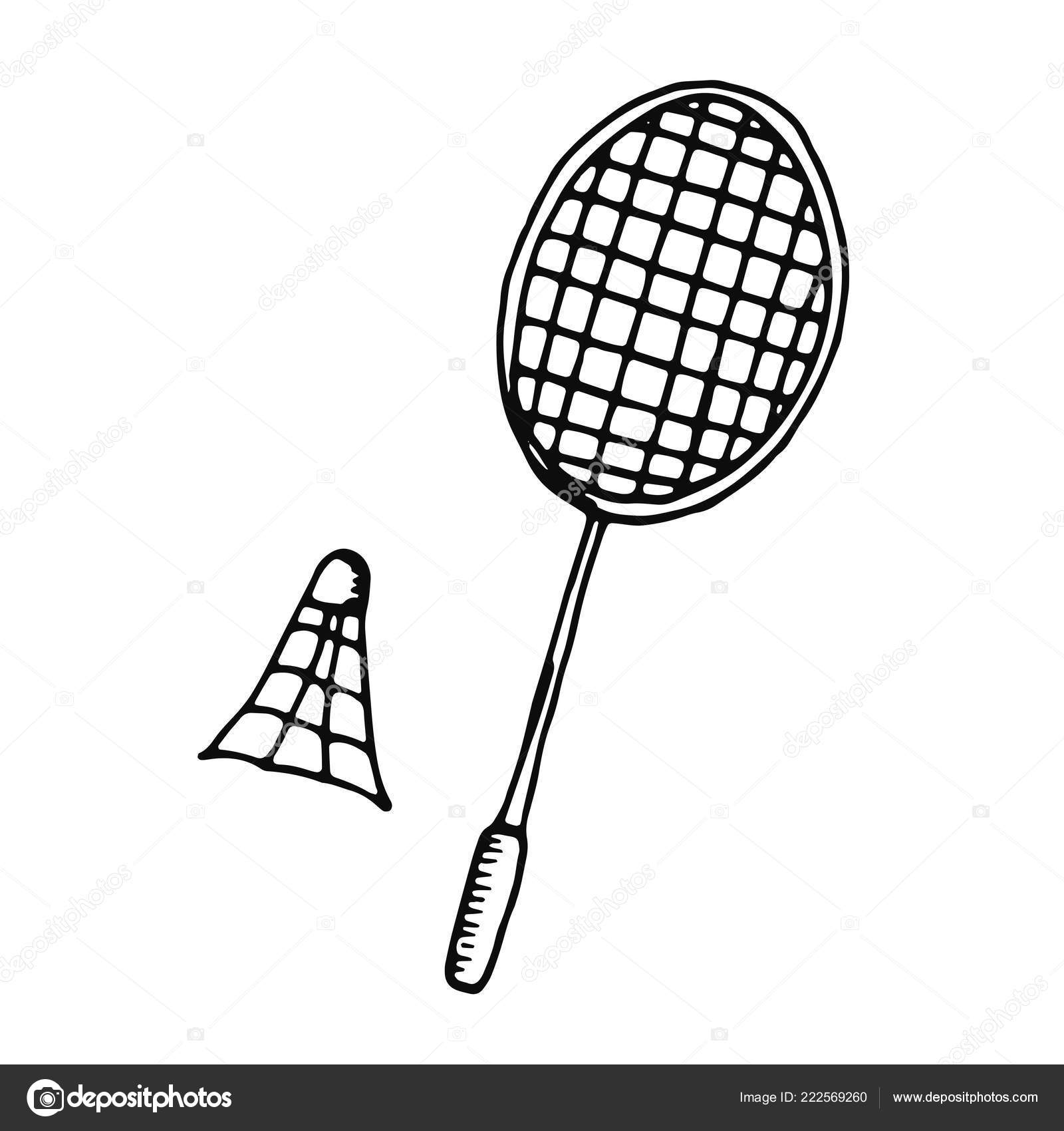 Badminton Shuttlecock Drawing