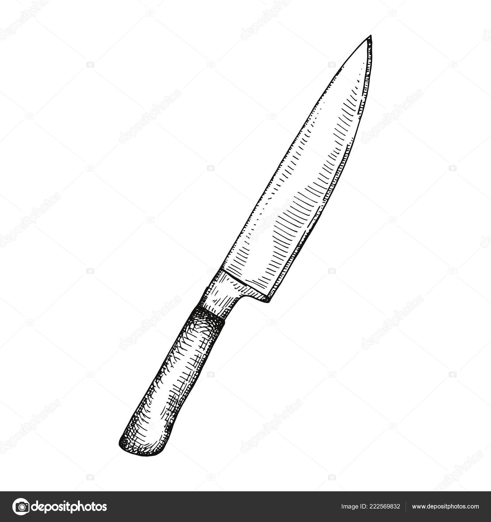 Knife Kitchen Icon Vector Sketch Hand Drawing Stock Vector by ©Abree  222569832, image size:1600x1700