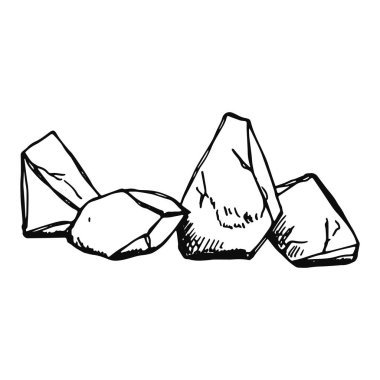 taşlar izole nesneleri vintage seti