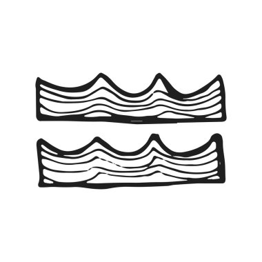 dalga simge vektör beyaz arka plan üzerinde siyah.