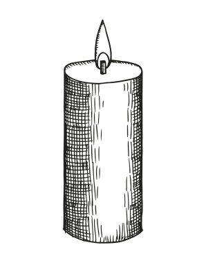 mum kroki tek renkli. Beyaz arka plan üzerinde izole.