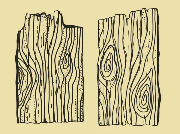 Holzstruktur Isolierte Handzeichnung Zauntafeln — Stockvektor