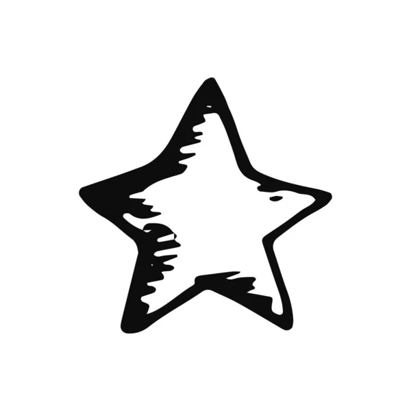 Yıldız Kroki Simgesi Yalıtılmış Nesne — Stok Vektör