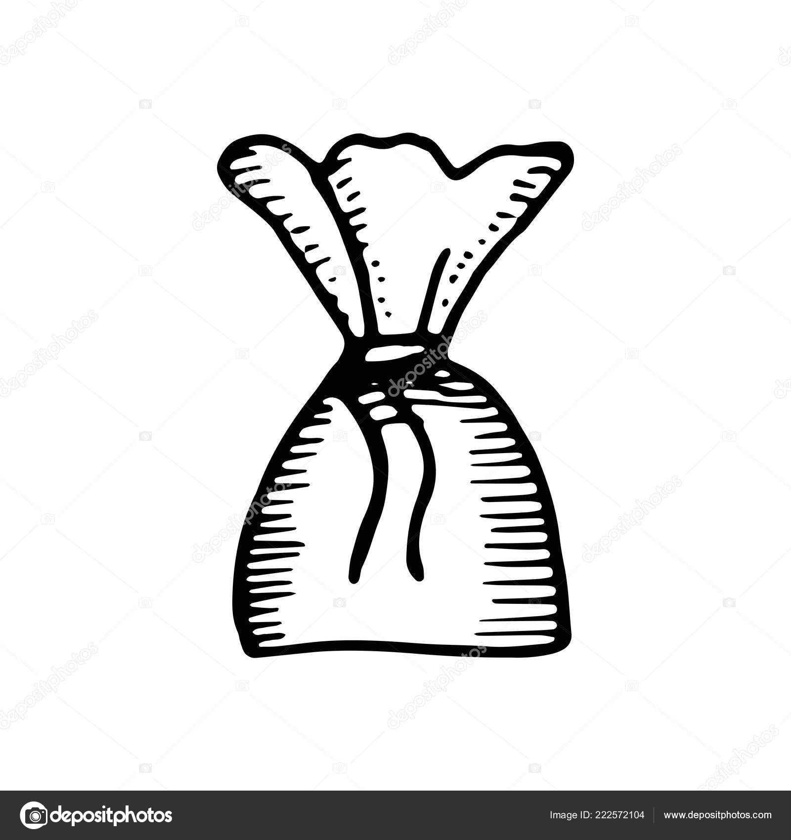 Candy Bag Icon Sketch Isolated Object Stock Vector by ©Abree 222572104