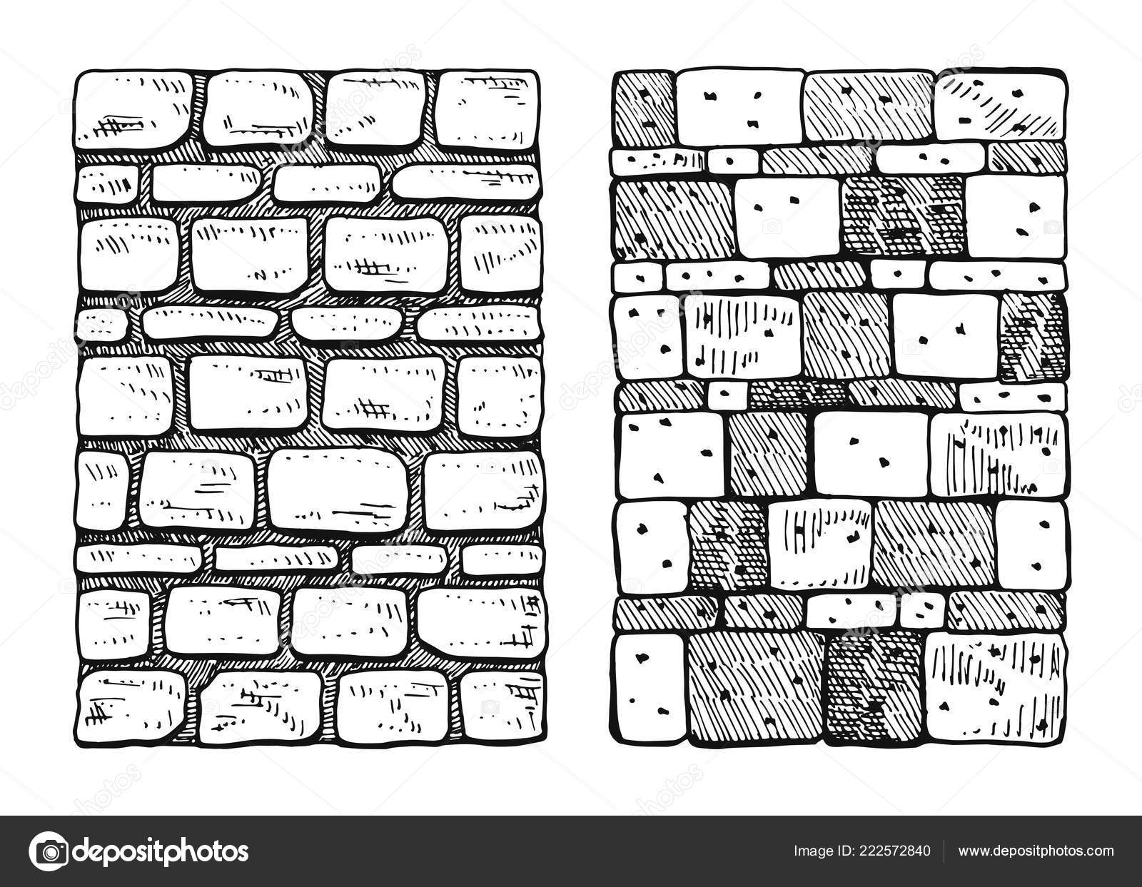 Texture Stones Wall Bricks Set Vector Paved Flat Stone Surfaces Vector Image By C Abree Vector Stock