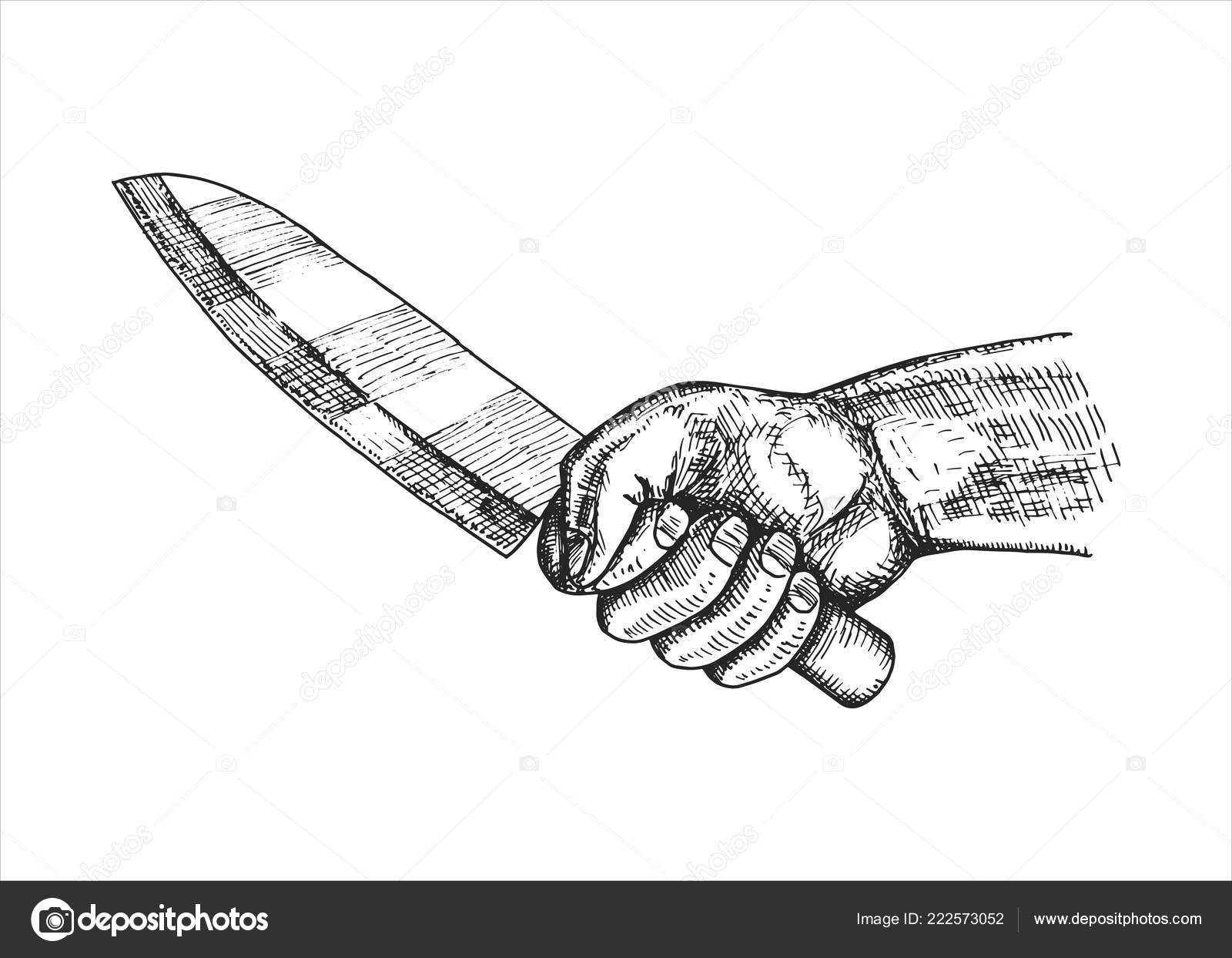 Knife Kitchen Icon Vector Sketch Hand Drawing Stock Vector Image by ...