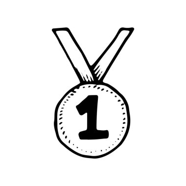 madalya kazanan simgesi. yalıtılmış nesne.