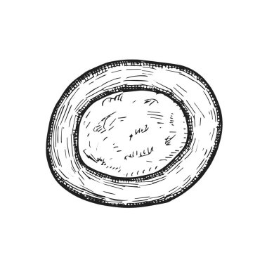 ekşi krema topuz vektör çizim simgesi.