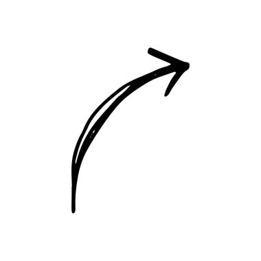 ok simgesi. kroki yalıtılmış nesne.