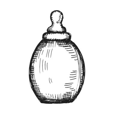 Biberon emziği vektör kroki ile