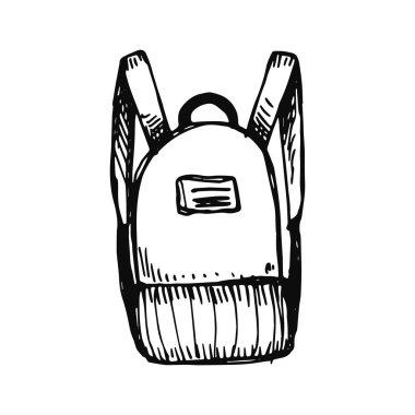 sırt çantası okul simgesi yalıtılmış nesne.