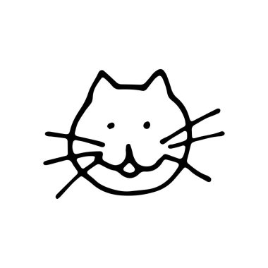 kedi namlu simgesi. kroki yalıtılmış nesne.