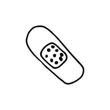 Alçı simgesi. kroki yalıtılmış nesne.