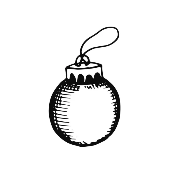 Икона Рождественских Игрушек Изолированный Объект Эскиза — стоковый вектор
