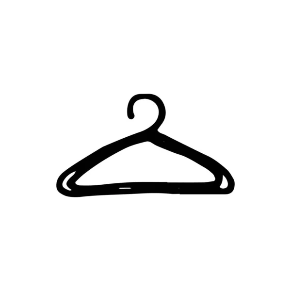 Hanger Flat Icon Isolated White Background Vector Illustration — Stock Vector