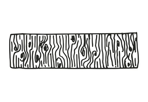 Деревянная Текстура Изолированная Рука Рисунок Забор — стоковый вектор