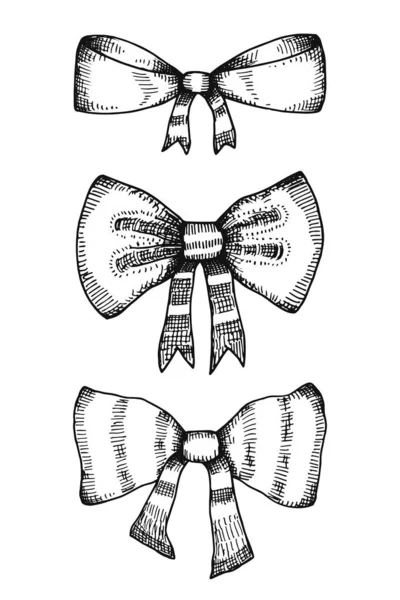 大弓与丝带向量 隔离在白色背景 — 图库矢量图片
