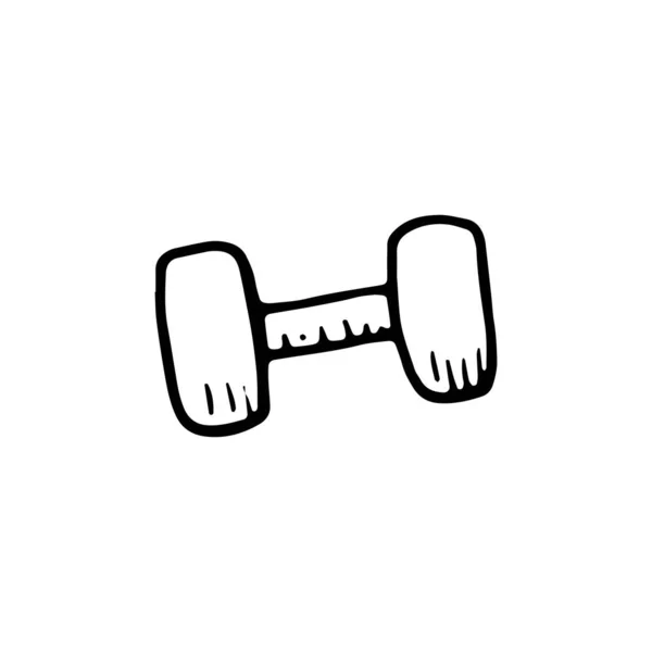 Dumbbell Sports Equipment Icon Sketch Isolated Object — Stock Vector