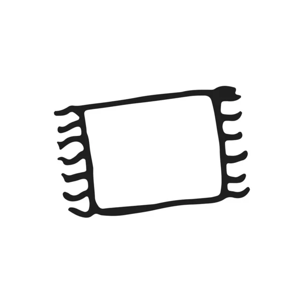 Icône Serviette Noir Sur Fond Blanc Vecteur — Image vectorielle