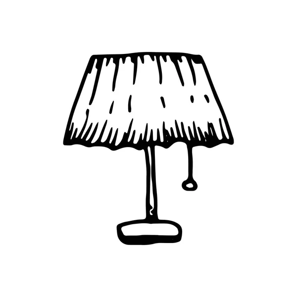 Icône Lampadaire Objet Isolé Noir — Image vectorielle