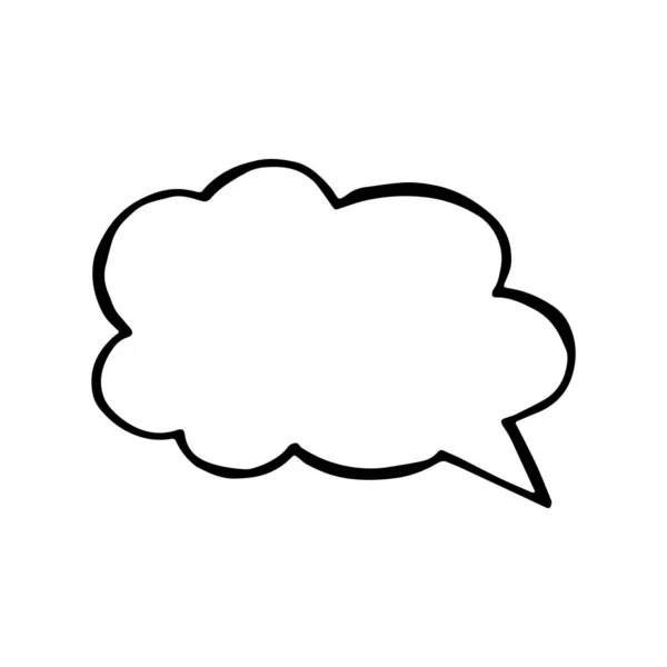 dialog box, cloud sketch vector isolated