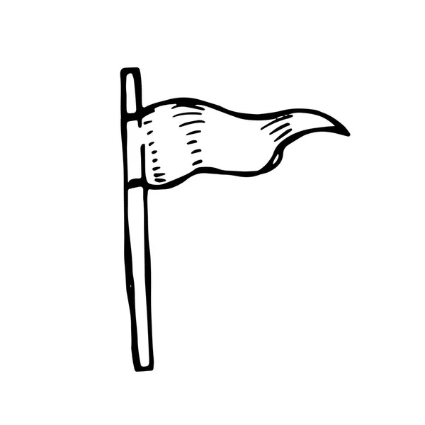 国旗绘制手工单色矢量 — 图库矢量图片