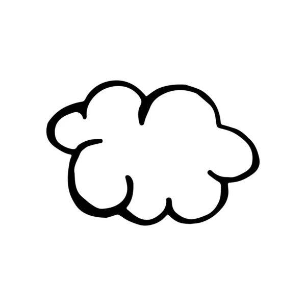 Cloud Vector Isolated White Background — Stock Vector