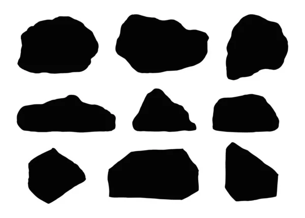 Каміння Ізольовані Предмети Вінтажний Набір — стоковий вектор