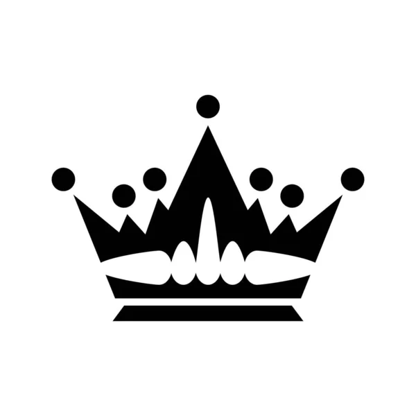 Krone Königlicher Vektor Isoliert Auf Weißem Hintergrund — Stockvektor