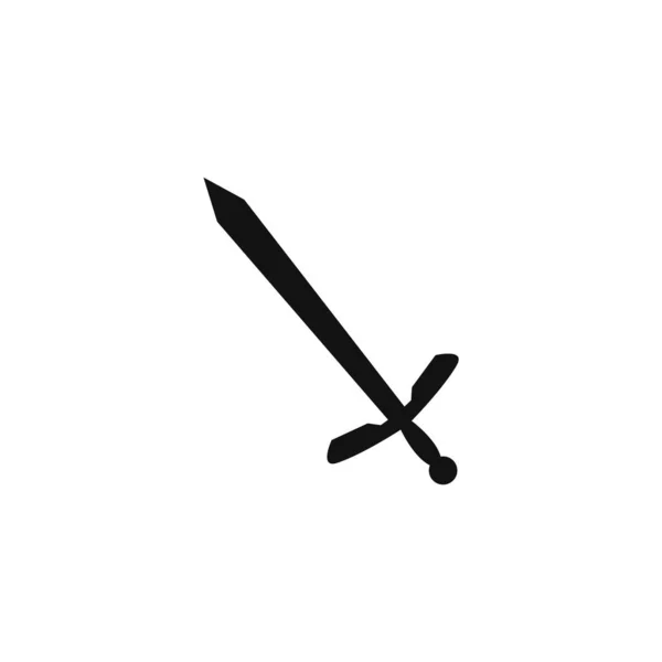 Kılıç Simgesi Kroki Yalıtılmış Nesne — Stok Vektör