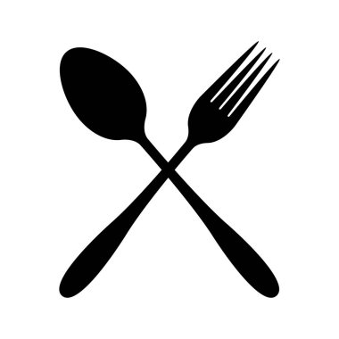 izole nesneleri, handdrawn çatal bıçak takımı