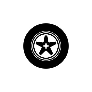 tekerlek simgesi. kroki. yalıtılmış nesne.