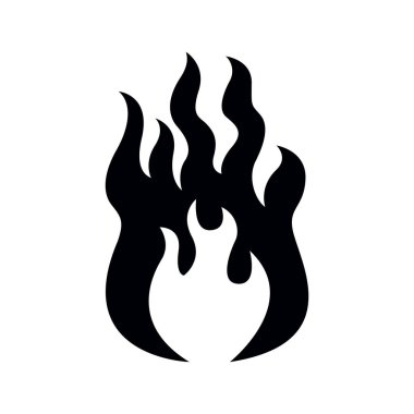 Yangın vektör. Beyaz arka plan üzerinde izole.