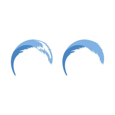 dalga deniz sketch vektör izole siluet.