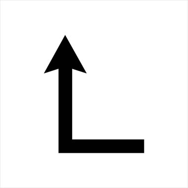 yukarı ok. izole simge nesnesi.