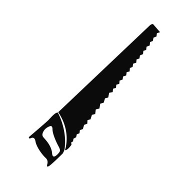 siluet vektör kroki gördüm. yalıtılmış nesne.