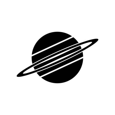 gezegen Jüpiter yüzük simgesi. izole.