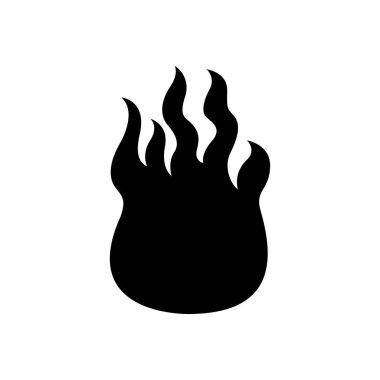 Yangın vektör. Beyaz arka plan üzerinde izole.