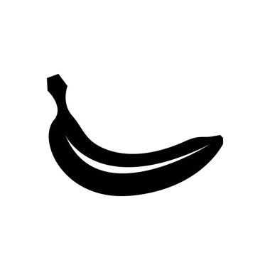 muz düz simgesi beyaz arka plan, vektör, illüstrasyon izole