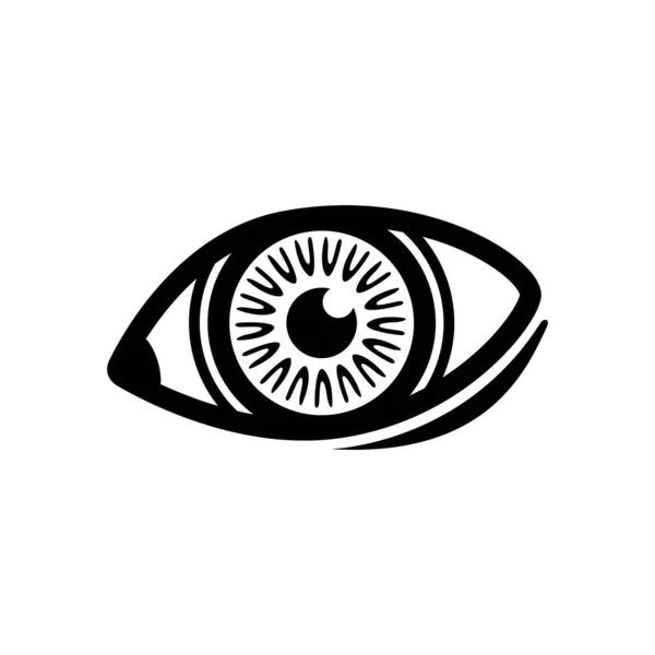 Symbol Des Menschlichen Auges Skizze Isoliertes Objekt — Stockvektor