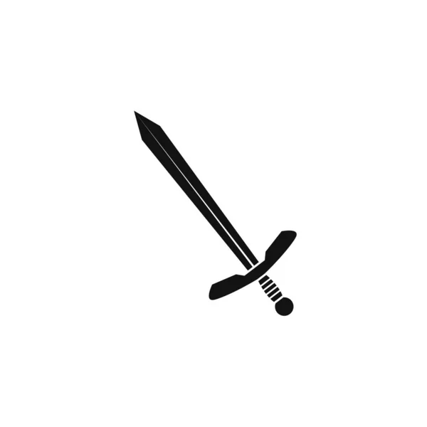 Schwert Symbol Skizze Isoliertes Objekt — Stockvektor