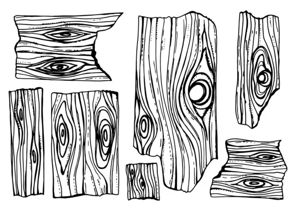 Деревянные Текстурные Доски Сломанные Кусочки — стоковый вектор